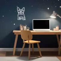 SNL66WH Style Neon Lights Dog French Bulldog white