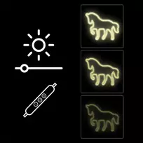 SNL103WH Style Neon Lights Horse white
