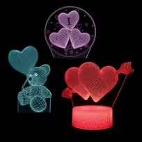 SNL115RGB LED lamp Light decoration Heart RGB 3D