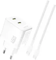 A28PCEU 45W 2xUSB-C+ Cable USB-C 1m White