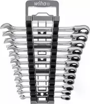 Ring ratchet wrench set, 12 pieces, reversible, wrench (SW 8 - 19mm)