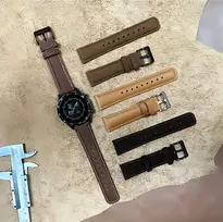 Genuine leather 20mm Universal watch strap (Samsung, Garmin,etc) Brown