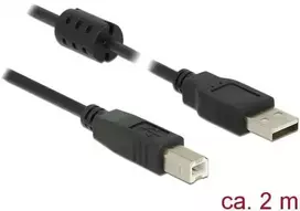 84897 USB-A / USB-B 2m Black