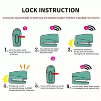 Alarm disc brake lock Yellow