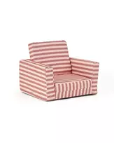 Kid's Concept sulankstomas vaikiškas fotelis Stripe Clay Pink