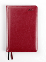 Kalendorius PREMIER PLUS 2027, PU, A5, raudona