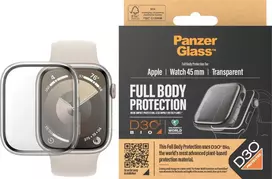 PanzerGlass Full Body D3O -panssarilasi Apple Watch 9, 45 mm, kirkas