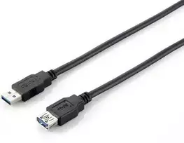 „Equip USB-A 3.0 – A prailginimo kabelis, 3,00 m, 5Gbps, juodas, polietileniniame maišelyje“