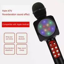WS-1816 16W karaoke BT microphone with LED 360 Black
