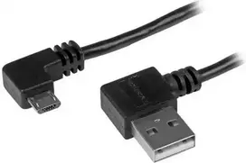 "StarTech Micro-USB Cable with Right-Angled Connectors - M/M - 1m 3ft"