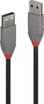 „LINDY USB 2.0 laidas, A/A tipo, Anthra Line, M/M, 0,2 m“