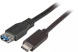 „EFB USB 3.2 jungiamasis kabelis su C tipo kištuku ir A tipo lizdu, 0,2 m“
