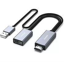 „Ugreen BENFEI“ AV adapteris: HDMI į DisplayPort keitiklis, 4K@60Hz, 2K@144Hz, 1080P@165Hz, vienkryptis, pilkos spalvos