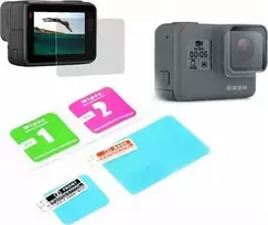 2in1 Set Lens Cover + LCD Screen For Gopro Hero 7 6 5 Black