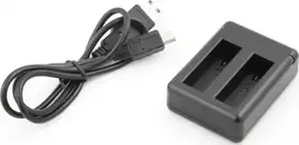 USB Charger For Two Batteries For Ahdbt-401/ Gopro Hero 4 Black Silver