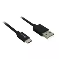 Cable USB 2.0 A - USB C black 0.5m