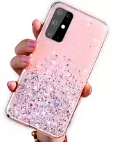 "Glue Glitter Back Case iPhone 12 Pro Max" Pink