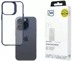 Satin Armor Case+ Apple iPhone 15 Pro Blue-Transparent