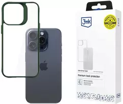Satin Armor Case+ Apple iPhone 15 Pro Green-Transparent
