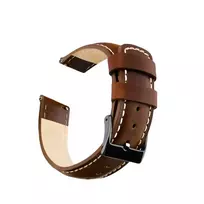Genuine leather 20mm Universal watch strap (Samsung, Garmin, etc) Dark