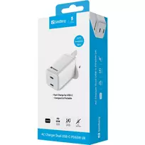 441-62 AC Charger Dual USB-C PD65W UK