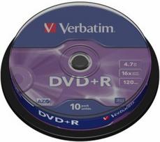Verbatim Blank DVD+R AZO 4.7GB 16x 10-pack spindle