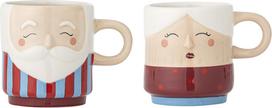 Bloomingville Puodeliai Granny 280 ml, raudoni, 2 vnt.