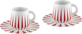 Alessi Kavos puodeliai Delight 110 ml, raudoni, 2 vnt.