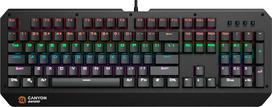 Canyon Hazard GK-6, Wired multimedia gaming keyboard with lighting effect, 108pcs rainbow LED, Numbers 104keys, RU+EN double injection layout, cable length 1.8M, 450.5*163.7*42mm, 0.90kg, color black