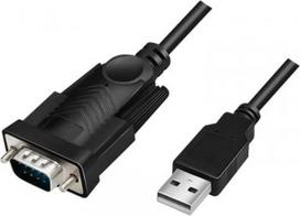Logilink USB adapter to DB9 port, black, 1.5m