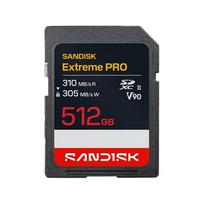 SanDisk Extreme PRO SDXC 512GB R310MB/s W305MB/s, UHS-II V90 atminties kortelė