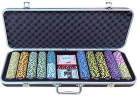 Pokerio rinkinys DLX 500 žetonų 14g su vertėmis