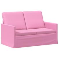 vidaXL Dviejų vietų sofa Rožinė 130 x 81 x 82 cm Audinys