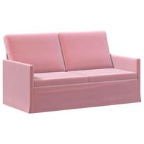 vidaXL Dviejų vietų sofa Rožinė 150 x 81 x 82 cm Aksomas