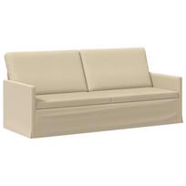 vidaXL 3 vietų sofa Kreminė 190 x 81 x 82 cm Audinys