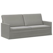 vidaXL 3 vietų sofa Šviesiai pilka 190 x 81 x 82 cm Aksomas