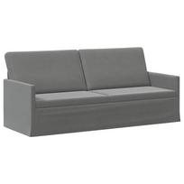 vidaXL 3 vietų sofa Tamsiai pilka 190 x 81 x 82 cm Aksomas