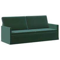 vidaXL 3 vietų sofa Tamsiai žalia 190 x 81 x 82 cm Aksomas