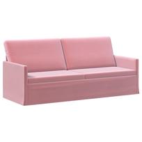 vidaXL 3 vietų sofa Rožinė 190 x 81 x 82 cm Aksomas