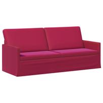 vidaXL 3 vietų sofa Vyno raudona 190 x 81 x 82 cm Aksomas