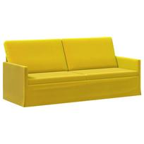 vidaXL 3 vietų sofa Geltona 190 x 81 x 82 cm Aksomas