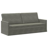 vidaXL 3 vietų sofa Šviesiai pilka 190 x 81 x 82 cm Kordūrinis audinys