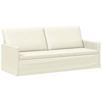 vidaXL 3 vietų sofa Kreminė 190 x 81 x 82 cm Kordūrinis audinys
