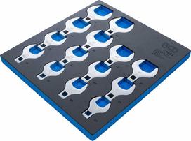 Bgs Technic Įrankių dėklas 2/3: Veržliarakčių rinkinys su šoniniais raktais | 12,5 mm (1/2") | 14 vnt. (74563)