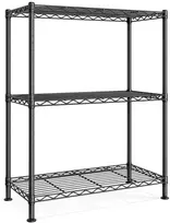 SONGMICS metalinis sandėliavimo stelažas su 3 reguliuojamomis lentynomis, 30 x 60 x 77 cm, LGR163BH01