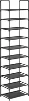 SONGMICS 10 lygių batų lentyna su metaliniu rėmu 28 x 45 x 173 cm LSH010B02