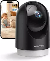 WOLFANG vidaus stebėjimo kamera Wi-Fi 2K su 360° PTZ ir automatiniu sekimu WS03B