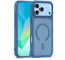 Dėklas Telforceone Mag Matt case for iPhone 17 Pro Max 6,9' / 18 Pro Max 6,9' dark mėlynas big hole
