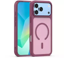 Dėklas Telforceone Mag Matt case for iPhone 17 Pro Max 6,9' / 18 Pro Max 6,9' maroon big hole