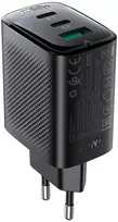 Acefast A108 GaN PD 67W 2xUSB-C 1xUSB-A sieninis įkroviklis - Juodas